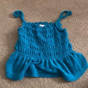 Spaghetti strap shirt, very comfortable velvet blue